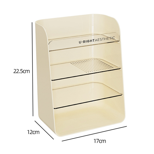 Multi-Layered Makeup Organizer Large Capacity Detachable Partition Stable Countertop Cosmetic Organizer Shelf for Room