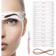thumbnail image 1 of 12 plantillas reutilizables para moldear cejas con 1 correa y 1 recortadora de cejas, 1 of 5
