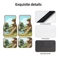 thumbnail image 4 of Balery Cartoon Mushroom House Juego de 4 Alfombrillas para Auto, Revestimientos de Caucho Resistente, Diseño Antideslizante, 4 of 7