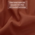 thumbnail image 3 of PiccoCasa 110GSM Brushed Microfiber Fitted Sheet with 16" Depth, Orangered Twin, 3 of 7