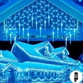thumbnail image 1 of Decoraciones navideñas 2023 luces LED guirnaldas de cortina de carámbano IP44 impermeable conectable 216 LED caída 0,6/0,7/0,7 Año Nuevo 2, 1 of 4