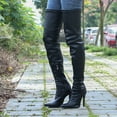 thumbnail image 6 of POROPL Knee High Boots for Women Fashion High Heel Kitten Heel Pointed Toe Shoes,Boots for Women Size 6, 6 of 9