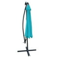 thumbnail image 5 of 10 ft Outdoor Patio Umbrella, Market Patio Umbrella, Solar Powered LED Lighted Sun Shade Market Waterproof 8 Ribs Umbrella with Crank and Cross Base, for Garden Deck Backyard Pool Shade, Turquoise, 5 of 7