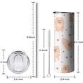 thumbnail image 5 of 20oz Pomeranian Dogs with Hearts Skinny Tumblers Stainless Steel Tumbler with Lid and Straw,Vacuum Insulated Double Wall Travel Tumbler Cups with Cleaning Brush for Coffee,Tea, 5 of 6