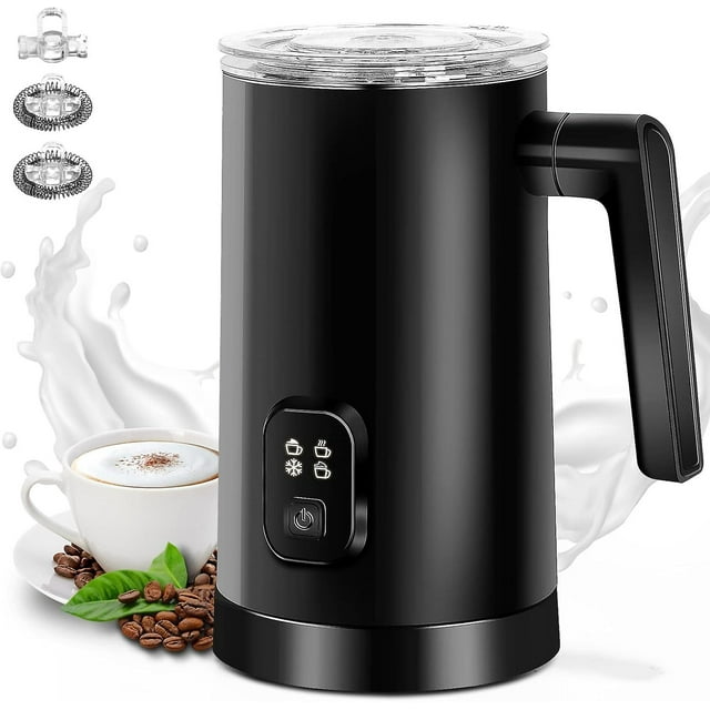 4 In 1 Electric Milk Frother 350ml Milk Frother, Multifunction Chocolate Milk Heater, Automatic Cold Milk Frother With Protection
