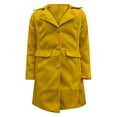 thumbnail image 4 of WCMZJ Women's Plus Size Notched Lapel Single Breasted Business Casual Wool Blend Long Trench Coat with Pockets Yellow L, 4 of 4