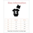 thumbnail image 2 of 6 Months Baby Boys Romper 9 Months Boys One-piece Bodysuit Bear Print Infant Boys Short Sleeve Bodysuit with Hat Black, 2 of 7