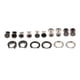 thumbnail image 1 of Pendientes de acero inoxidable Sunnimix 8 pares punk rock negro plateado para hombre, 1 of 8
