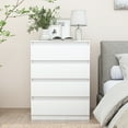 thumbnail image 2 of Demi Bonn 32" Modern Nightstand, Side Table with 3 Drawer, End Table with Sturdy Base for Bedroom, Dorm and Small Spaces, White, 2 of 2