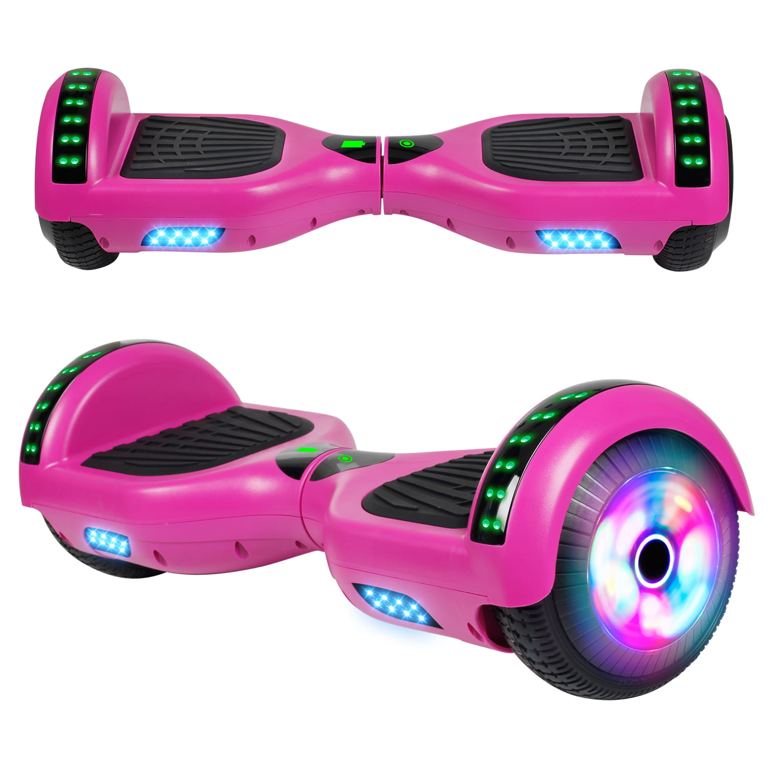 SISIGAD Hoverboard Self Balancing Scooter 6.5 Two-Wheel Self Balancing Hoverboard with Bluetooth Speaker and LED Lights Electric Scooter for Adult Kids Gift UL 2272 Certified Pure Color Series 
