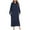 Navy, variant on Lindreshi Robes for Women with Hood Women's Casual Winter Leng Bathrobe Home Clothes Hood Long Sleeve Dress