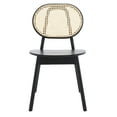 thumbnail image 5 of SAFAVIEH Couture Kristianna Natural Wood Solid Dining Side Chair, Black/Natural (Set of 2), 5 of 15