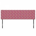 thumbnail image 3 of Sugar Skull Headboard, All Saints Day Oriental Mexican Flowers Hearts Vibrant Design Print, Upholstered Decorative Metal Bed Headboard with Memory Foam, King Size, Hot Pink Purple Green, by Ambesonne, 3 of 4