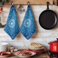 thumbnail image 6 of Blue Flowers Kitchen Towels Set of 2, Farmhouse Boho Middle Century Floral Art Absorbent Dish Towels for Kitchen, Microfiber Hand Towel, Quick Drying Tea Towel for Cleaning Decorative Dishcloths, 6 of 7