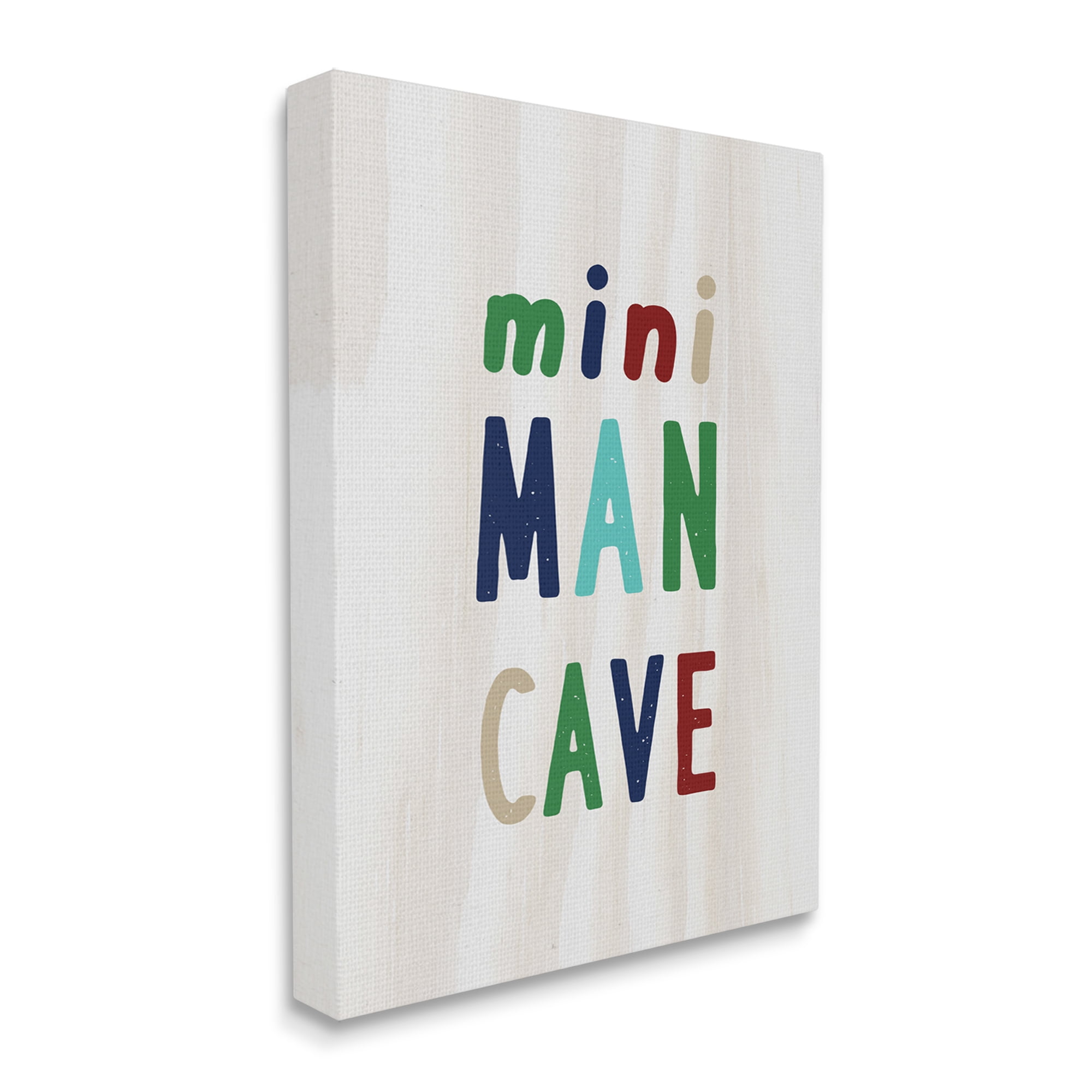 Stupell Industries Playful Mini Man Cave Text Grain Pattern , 30 x 40, Design by Lil' Rue