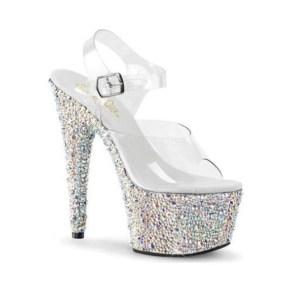 Women's Pleaser Bejeweled 708MS Ankle Strap Sandal