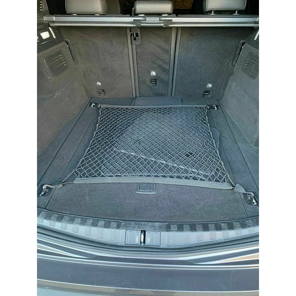 EACCESSORIES EA Rear Trunk Organizer Cargo Net for ALFA Romeo Stelvio 2017-2023 – Floor Style Cargo Net for SUV – Premium Mesh Car Trunk Organizer Vehicle Carrier Storage – Compatible with Stelvio