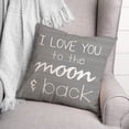 thumbnail image 3 of Creative Products I Love You to the Moon and Back Gray 18 x 18 Spun Poly Pillow, 3 of 3