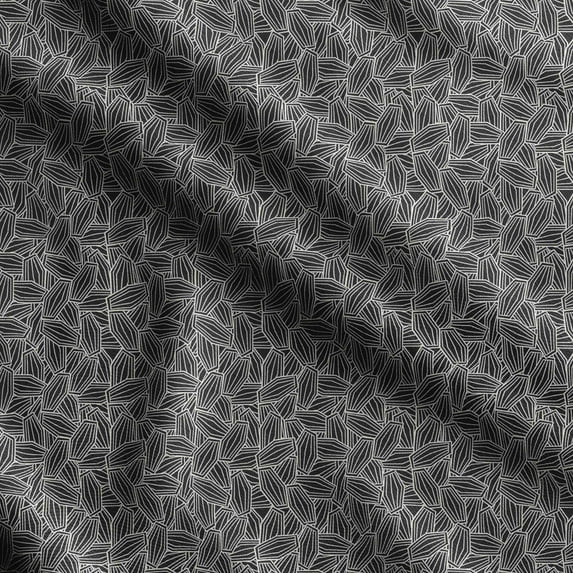 Soimoi Geometrical Print,Cotton Cambric, Quilting Fabric Sold by The Yard 42 Inch Wide, Medium Weight Cotton Fabric, SewingSupplies,Black