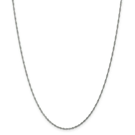 14k White Gold 1.4mm Singapore Chain