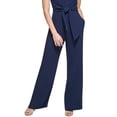 thumbnail image 3 of Vince Camuto Women's Sleeveless Tie Waist Jumpsuit Blue Size 16, 3 of 5