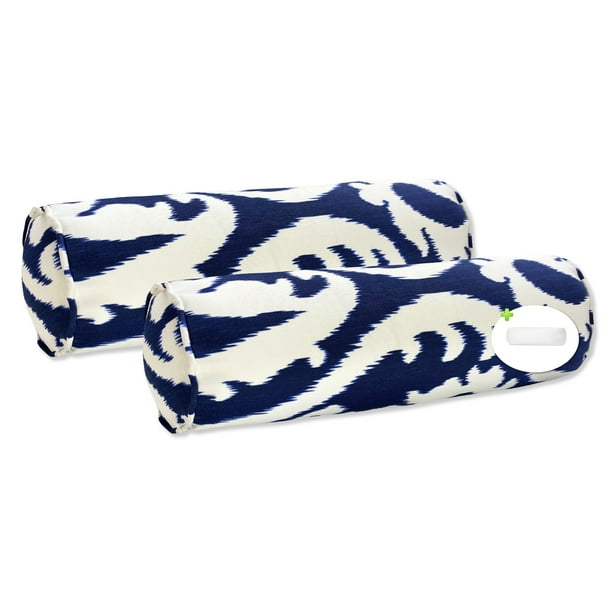 FBTS Prime 2 Pcs 20x6 inch Round Navy Blue Paisley Indoor Outdoor