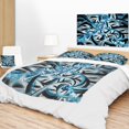 thumbnail image 2 of DESIGN ART Designart 'Blue Spiral Fractal Design' Abstract Throw Blanket, 2 of 5