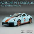 thumbnail image 2 of 1:32 Porsche 911 Targa 4S Convertible Simulation Alloy Car Model Decoration Collection Gift Toy Die Casting Model Boy Toy F365 Red No box, 2 of 6