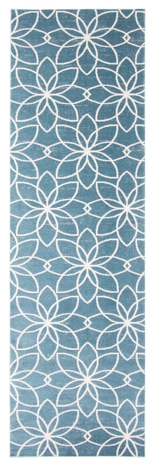 ECARPET Washable Floral Area Rug & Runner for Bedroom, Living Room, Kids Hallway
