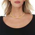 thumbnail image 2 of Floreo 14k Yellow Gold 4mm Classic Omega Chain Necklace, 2 of 3