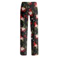 thumbnail image 5 of Christmas Pajama Pants for Women Christmas Graphic Drawstring Pj Bottoms Casual Comfy Soft Sleepwear Lounge Pants Winter Pjs Pants Dark Green,M, 5 of 5