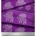 thumbnail image 2 of Soimoi Cotton Voile Fabric Floral & Elephant Block Printed Fabric 1 Yard 42 Inch Wide, 2 of 3