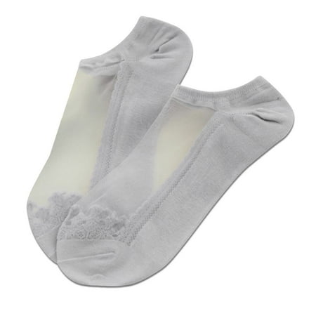 

3pcs Dido Women Lace Short Socks Ultrathin Transparent Low Cut Socks grey