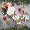 thumbnail image 6 of Coolnut 17.7 Inch Christmas Stockings, 1 PCS Butterflies and Flowers Presonalized Large Stocking Sock for Family Holiday Xmas Party Decorations, 6 of 7