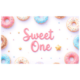 thumbnail image 2 of Colorful Doughnut First Birthday Banner Sweet One Party Backdrop for Kids Birthday Celebration Baby Shower Event Decoration, 2 of 8