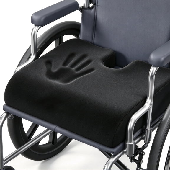 Wheelchair Seat Cushions (18"x16"x3") for Sciatica, Back, Coccyx, Pressure Sore and Ulcer Pain Relief, Memory Foam Pressure Relief Cushion with Removable, Breathable & Waterproof Fabric