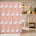 thumbnail image 2 of Erosebridal Goose Shower Curtain 72Wx72L for Girls, Pink Daisies Waterproof Bathroom Curtain, 2 of 5