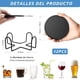 thumbnail image 2 of 12PCS Posavasos para Mesa con Soporte, Portavasos de Silicona Antideslizantes, Posavasos para Bebidas Protección para Mesa para Vasos de Todos Los, Adapta Bar Hogar Restaurante Cafeter, 2 of 5