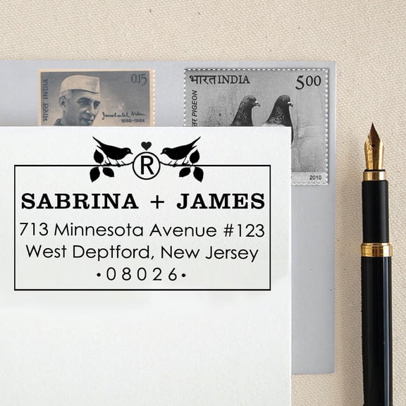Personalized Custom Wedding Stamp Self Inking Return Address Rubber Stamp Proposal Gift Idea