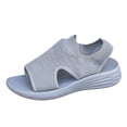 thumbnail image 6 of Rokment Womens Orthopedic Arch Support Walking Sandals Comfortable Stretchy Mesh Slip on Sock Memory Foam Driving Nursing Beach Summer Shoes for Plantar Fasciitis Grey Size 8.5, 6 of 7