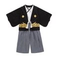 thumbnail image 2 of Boy Kimono Romper Suit 3 Pieces Japanese Costumes Infant Cotton Samurai Outfits Clothes 3-8 Year, 2 of 3