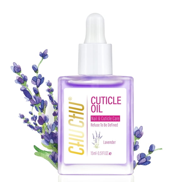 Aceite para cutículas CHUCHU Lavanda y jojoba con vitaminas B y E, 15 ml