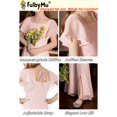 thumbnail image 2 of Vestido de dama de honor junior Fulbymu de manga corta, color rosa empolvado, 2 of 8