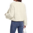 thumbnail image 3 of Sundazz Women's Winter Faux Fur Coats Cropped Fuzzy Jacket Warm Open Front Outerwear Fashion Clothing, 3 of 9