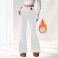 thumbnail image 6 of Gamivast Fleece Lined Pants for Women Flare Loose Fitted Straight Leg Warm Yoga Pants Xams Graphic Tummy Control Leggings High Waisted Bootcut Dress Winter Work Slacks, 6 of 6