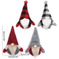 thumbnail image 5 of Christmas Hanging Gnome 1 Set Plaid Plush Hat Decor Present Supplies, 5 of 5