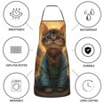 thumbnail image 6 of Sikiie Sunflower Meditating Cat Aprons for Kitchen Cooking Aprons, Chef Apron for Men Women Chef, 6 of 7