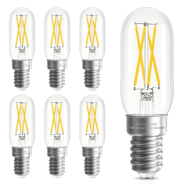 Bombilla LED GVVooHome E12, candelabro, 4 W, 4000 K, regulable, paquete de 6