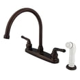 thumbnail image 4 of Kingston Brass GKB791SP Water Saving Magellan Centerset Kitchen Faucet with Matching Sprayer, Chrome, 4 of 7