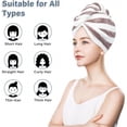 thumbnail image 4 of 1pc Microfiber Hair Drying Wrap — Quick-Drying Hair Towel with Button Closure — Ultra-Soft, Extra-Thick Coral Fleece Drying Cap — Anti-Frizz Hair Turban — Designed for Curly, Long, and Thick Hair., 4 of 6